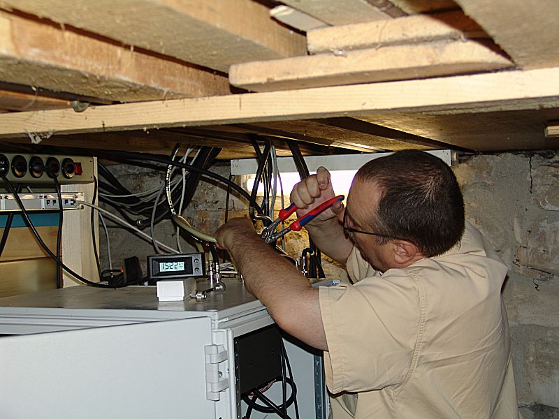 Rodolphe au travail.
